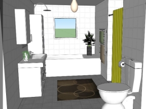 Bản vẽ thiết kế 3d .skp phòng tắm