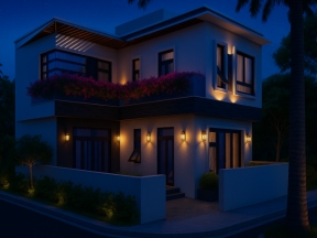 Bản vẽ thiết kế biệt thự nhà chữ L cao 3 tầng, kích thước 9x11.5m (Bản full).
