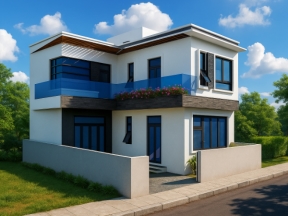 Bản vẽ thiết kế biệt thự nhà chữ L cao 3 tầng, kích thước 9x11.5m (Bản full).