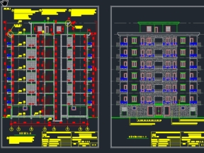 Bản vẽ thiết kế chung cư 7 tầng 21m x 14m (kiến trúc,kết cấu,điện)