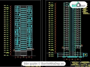 Bản vẽ thiết kế chung cư cao tầng căn hộ (5, 12, 18 29, 26 tầng)