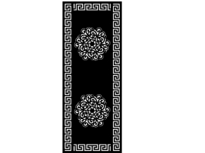 Bản vẽ thiết kế cnc cổng 1 cánh hoa văn