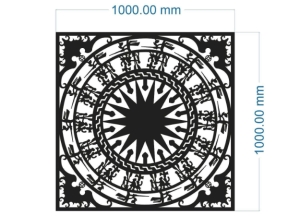 Bản vẽ thiết kế cnc giếng trời mới nhất trống đồng