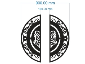 Bản vẽ thiết kế cnc hoa văn cổng phi 900