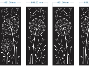 Bản vẽ thiết kế cổng cnc 4 cánh bông lau đẹp nhất