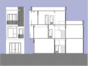 Bản vẽ thiết kế file atuocad nhà phố 3 tầng đẹp hiện đại 4.5x12m mặt tiền