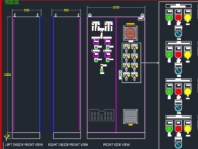 Bản vẽ thiết kế hoàn công chi tiết tủ điện PLC, tủ động lực, MCC ( Motor Control Panel)