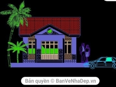 Bản vẽ thiết kế nhà 1 tầng KT 7.2x19m miễn phí tại bavenhadep.vn