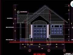 Bản vẽ thiết kế nhà cấp 4 kích thước 8.5x24m gồm: Kiến trúc, kết cấu, điện nước