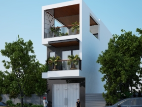 Bản vẽ thiết kế nhà phố 3 tầng 4.2x20m (full kiến trúc + kết cấu)
