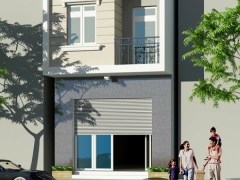 Bản vẽ thiết kế nhà phố 3 tầng kích thước 4.2x16m 