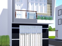 Bản vẽ thiết kế nhà phố 3 tầng KT 5x12m gồm: KT+ME+KC ảnh phối cảnh
