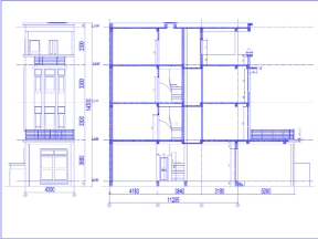 Bản vẽ thiết kế nhà phố đẹp 4 tầng phong cách hiện đại 4.5x11.5m mặt tiền