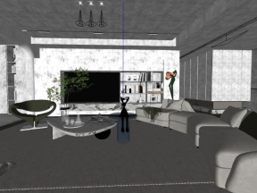 Bản vẽ thiết kế phòng khách model 3d.skp