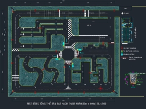Bản vẽ thiết kế sân sát hạch lái xe