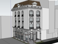 Bản vẽ thiết kế tòa biệt thự phố 5 tầng KT 9x19m gồm file cad kiến trúc và phối cảnh su