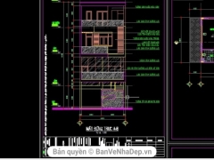 Bản vẽ thiết nhà phố 4 kích thước 6x21m thiết kế lệch tầng gồm: KT+KC+ME