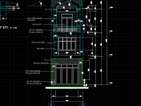 Bản vẽ triển khai chi tiết kiến trúc, kết cấu, dự toán (Siêu chi tiết) Biệt thự liền kề 4.5x18m