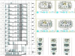 Bản vẽ triển khai thiết kế khách sạn 13 tầng 1 hầm KT 9x20m  tại Đà Nẵng
