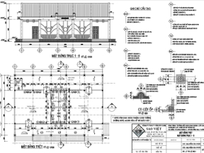 Bản vẽ trường mầm non Long Khánh A 1 tầng 11.9x17.4m 