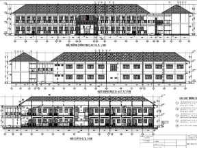 Bản vẽ trường tiểu học Vĩnh Thạnh 2
