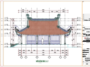 Bản vẽ tu sữa mái nhà thờ họ 11.7x8.7m(kiến trúc)