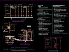 Bản vẽ và file thuyết minh giải pháp thi công trường tiểu học