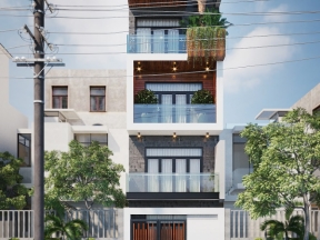 Bản vẽ xin cấp phép xây dựng (hsxpxd) nhà 4 tầng 4.65x15m