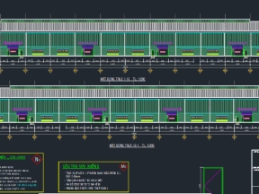 Bản vẽ xưởng 55x132m