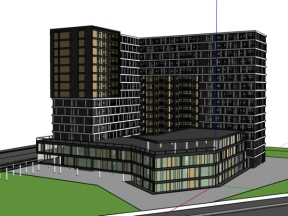Bao cảnh nhà tòa nhà sang trọng model su 2020