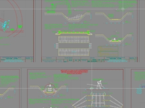Biện pháp thi công cống hộp đổ tại chỗ thoát nước xiên góc model cad