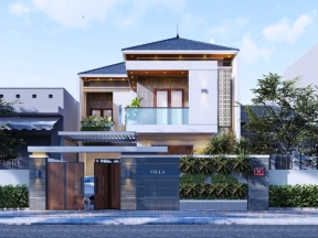 Biệt thự 2 tầng 1 tum 8.5x11m