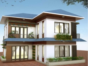 Biệt thự 2 tầng diện tích 8.5x12m  bản vẽ cad