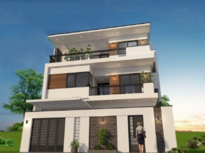 Biệt thự 3 tầng diện tích 10.5x13m