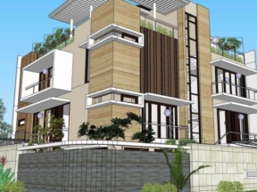 Biệt thự 3 tầng sang trọng .skp