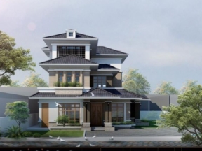Biệt thự 3 tầng sang trọng diện tích 9.7x19.5m