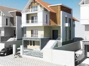 Biệt thự 3 tầng trên đất diện tích 16x30m