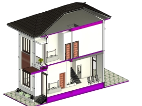 Biệt thự gia đình 2 tầng mái nhật với diện tích thiết kế 7.5x10m