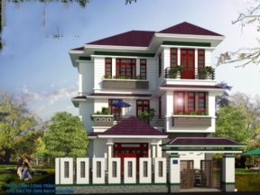 Biệt thự sang trọng 3 tầng kích thước xây dựng 13.3x12.2m