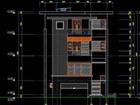 Bộ bản vẽ autocad thiết kế nhà phố 4 tầng 10.3x13.3m full hạng mục thiết kế