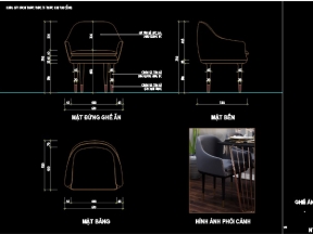 Bộ bản vẽ CAD bổ nội thất chi tiết các loại ghế