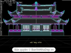 Bộ bản vẽ dựng nhà chính điện chùa yên sơn