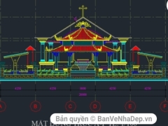 Bộ bản vẽ kỹ thuật công trình nhà thờ KT 20x30m gồm: KT+KC kèm phối cảnh dự toán