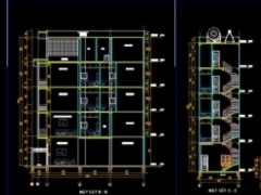 Bộ bản vẽ nhà phố 5 tầng kích thước 5.37x14.78m gồm kiến trúc, kết cấu và dự toán