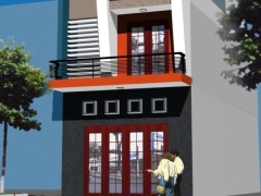 Bộ bản vẽ thiết kế nhà phố 2 tầng kích thước 5x12m full: KT, KC, M&E