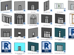 Bộ family revit cửa các loại cực chất tự tao trong quá trình làm việc