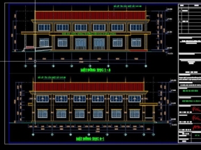 Bộ mẫu bản vẽ nhà đa năng 31.5x17m full và mẫu bản vẽ nhà vệ sinh trường cấp 1 full