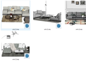 Bộ sưu tập 7 mẫu thiết kế sketchup ghế sofa mới nhất