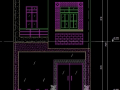 CAD bản vẽ nhà phố 2 tầng 5.2x15.9m