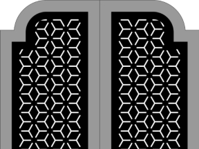 Cắt cnc thiết kế cổng 2 cánh đơn giản